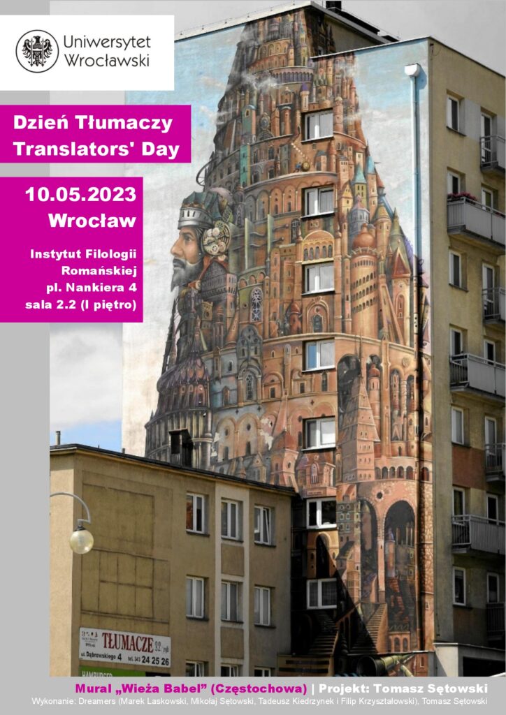 wieża babel mural